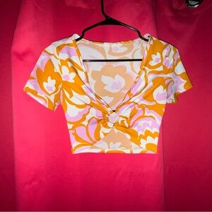 Retro colorful crop top